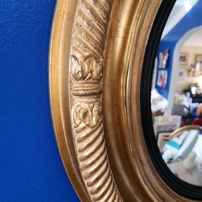 Vintage Nautical Rondel Convex Mirror Carvers' Guild 26