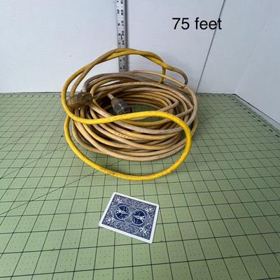 75' Yellow Extension Cord 