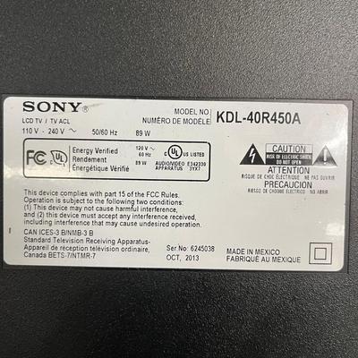 40" Sony Flat Screen TV 