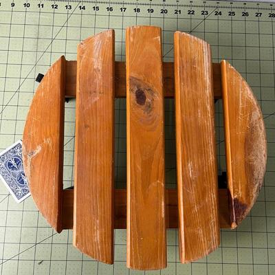 Wooden Plant Caddy Roller