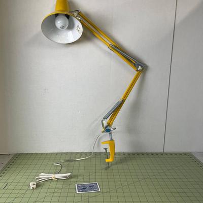 Yellow Portable Clamp Lamp