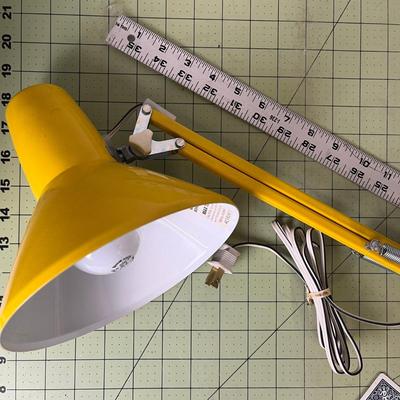 Yellow Portable Clamp Lamp