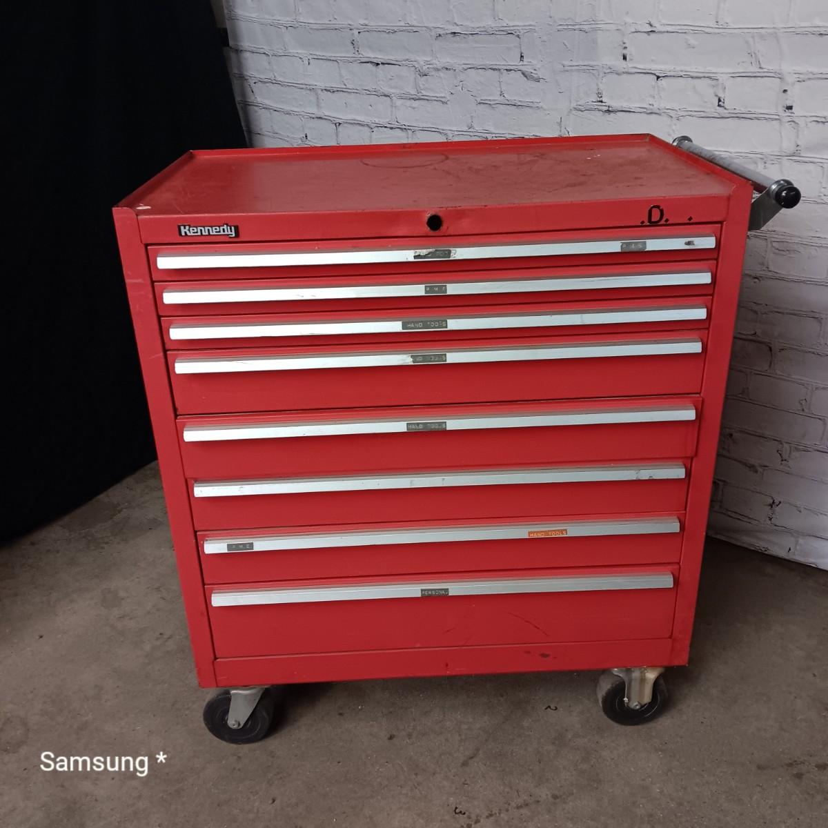 Sold at Auction: Vintage 18 Drawer Kennedy Rolling Tool Box