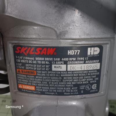7.25" Worm Drive SkilSaw