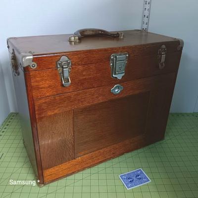 Antique H. Gerstner & Sons Wooden Tool Chest