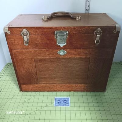 Antique H. Gerstner & Sons Wooden Tool Chest