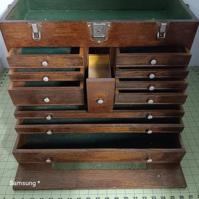 Antique H. Gerstner & Sons Wooden Tool Chest