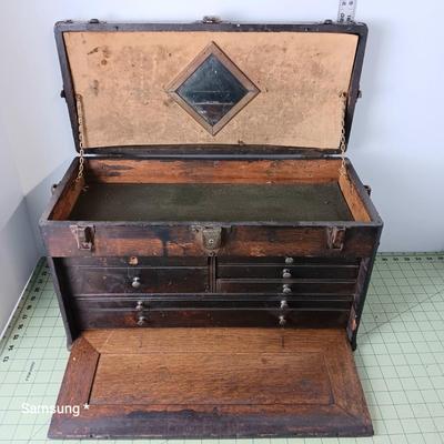 Antique Wooden Tool Chest