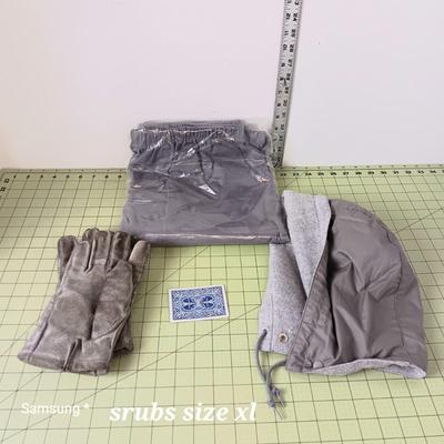Scrubs, Gloves, and Hood