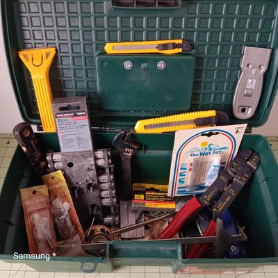Green Tool Box with Tool Assortment