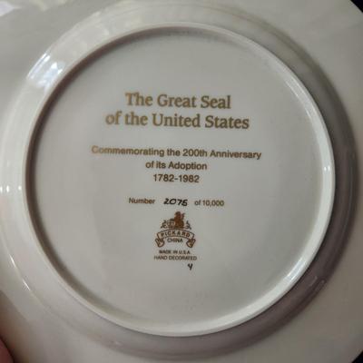 Lotof 5 Pickard Great Seal of the United States Plates with box