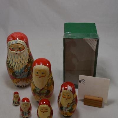 Santa Claus Set of 6 Russian Nesting Dolls - AS IS