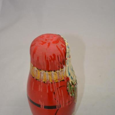 Santa Claus Set of 6 Russian Nesting Dolls - AS IS