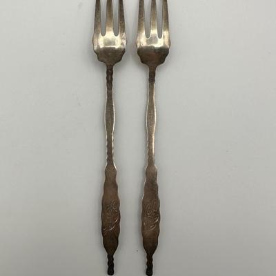 Sterling WHITING Seafood Forks w/ Seahorses (11)