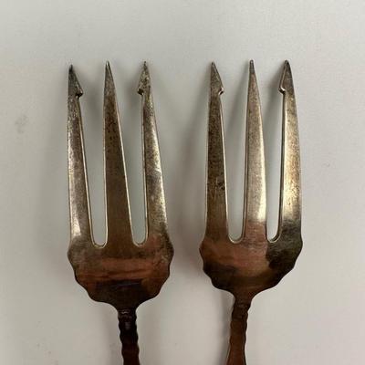 Sterling WHITING Seafood Forks w/ Seahorses (11)