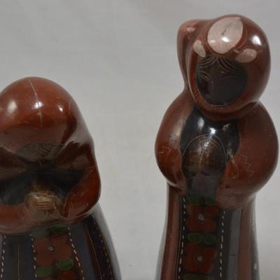 Vintage Tonola Hand Painted Mexican Nativity Scene Lot of 3