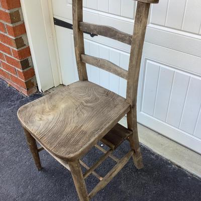 Vintage to antique wooden chair 33"H 16"W 15"depth