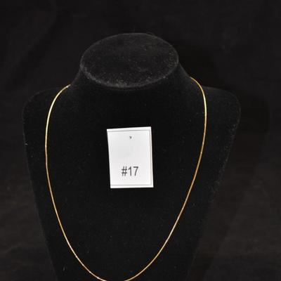 Gold-Tone 925 Sterling Cable Chain 20