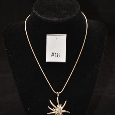 925 Sterling Cable Chain w/ 925 Star Pendant 16" 12.7g