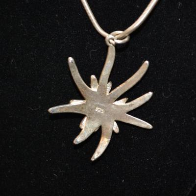 925 Sterling Cable Chain w/ 925 Star Pendant 16" 12.7g
