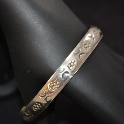 Sterling Bangle Bracelet 9" 26.5g