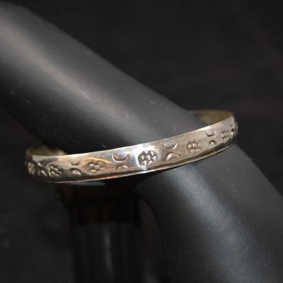 Sterling Bangle Bracelet 9" 26.5g