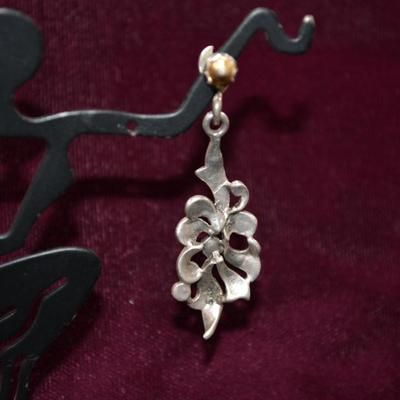 925 Sterling & Marcasite Drop Earrings 4.9g