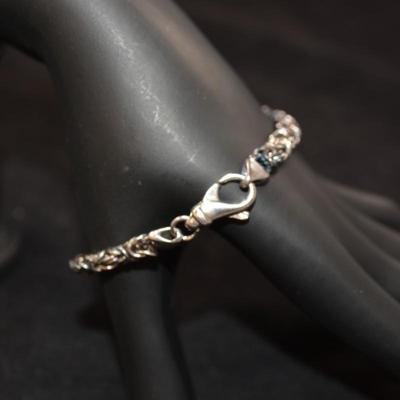Stauer 925 Sterling Byzantine Bracelet 8" 10g