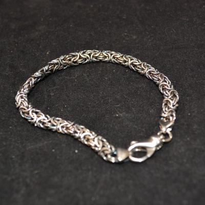 Stauer 925 Sterling Byzantine Bracelet 8" 10g