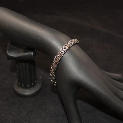 Stauer 925 Sterling Byzantine Bracelet 8" 10g