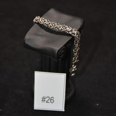 Stauer 925 Sterling Byzantine Bracelet 8" 10g