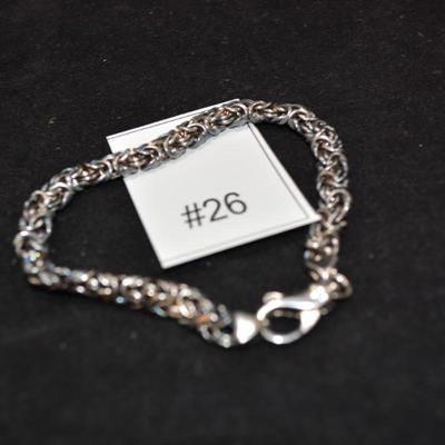 Stauer 925 Sterling Byzantine Bracelet 8" 10g