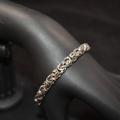 Stauer 925 Sterling Byzantine Bracelet 8" 10g