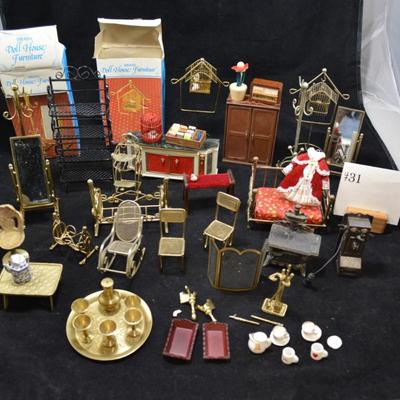 Large Lot of Misc. Dolls House Furniture - AS IS