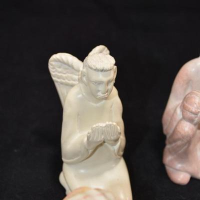 Beautiful 11 Piece Hand Carved Soapstone Nativity Set - AS IS