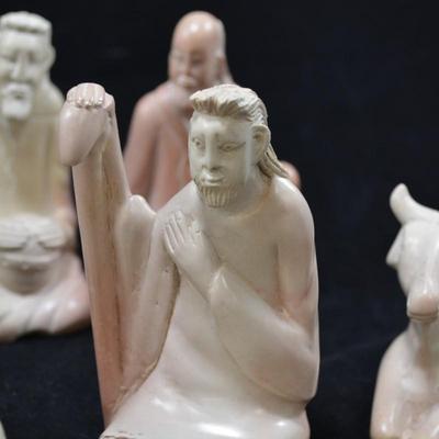 Beautiful 11 Piece Hand Carved Soapstone Nativity Set - AS IS