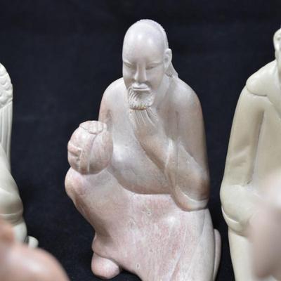 Beautiful 11 Piece Hand Carved Soapstone Nativity Set - AS IS