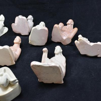 Beautiful 11 Piece Hand Carved Soapstone Nativity Set - AS IS