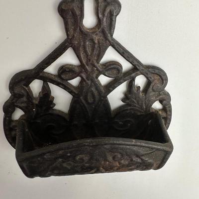 Antique Cast Iron Match Stick Holder