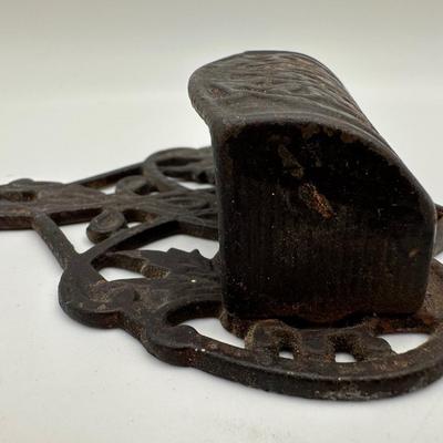 Antique Cast Iron Match Stick Holder