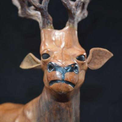 Vintage Leather Wrapped Reindeer