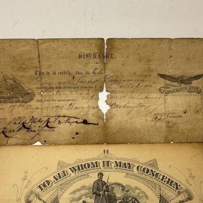 Soldiers Discharge Papers