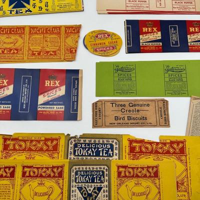 Collection of New Orleans Vintage Paper Labels