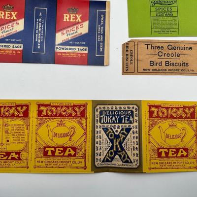 Collection of New Orleans Vintage Paper Labels