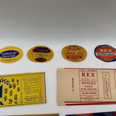 Collection of New Orleans Vintage Paper Labels