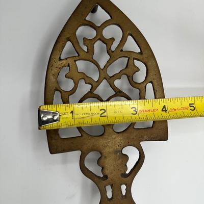 Vintage Flat Iron & Footed Cast Iron Trivet