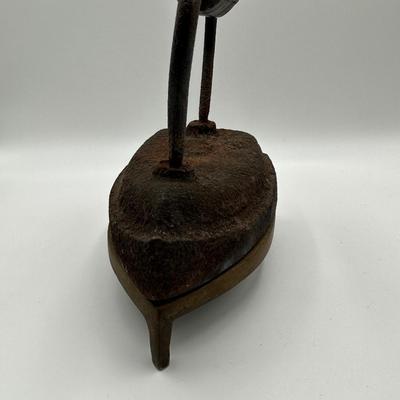 Vintage Flat Iron & Footed Cast Iron Trivet