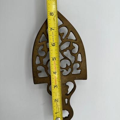 Vintage Flat Iron & Footed Cast Iron Trivet