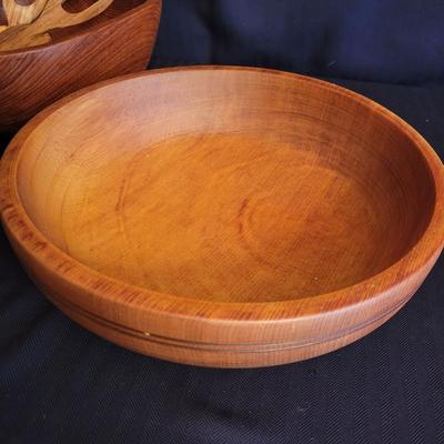 Wooden Bowls (includes signed), Salad Tongs and More (DR-DW)