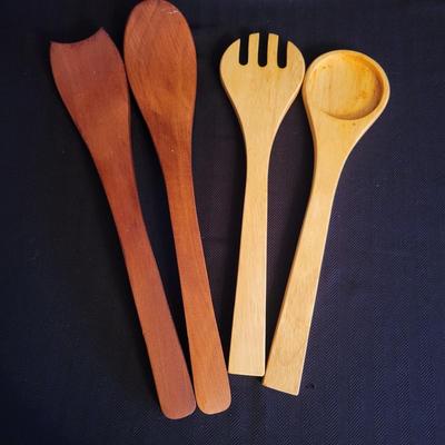 Wooden Bowls (includes signed), Salad Tongs and More (DR-DW)